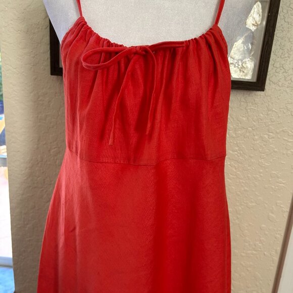 GAP Coral Linen Midi Dress - Picture 2 of 6